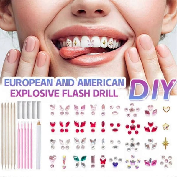 Tandborr Tanddekoration Set DIY Verktygstillbehör Tandborr Specialborr Tandborr Röd