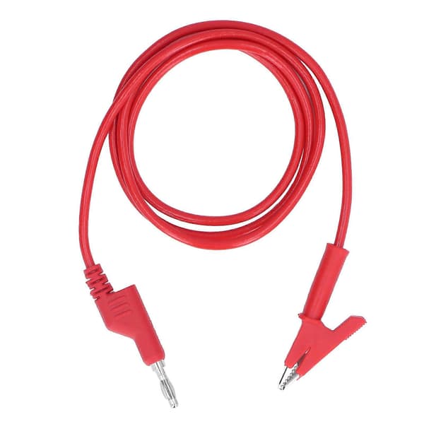 Krokodilleklemme Testledninger Bananplugg Ledning Kabel Fleksibel for Elektrisk Testing J.70035?1 4mm Rød