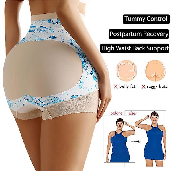 Högmidjade Tummy Control Trosor Isande Kalla Sommar Kvinnor Sömlösa Kalsonger Efter Förlossning Höftlyft Slankbyxor Kroppsshapare C-Skin M