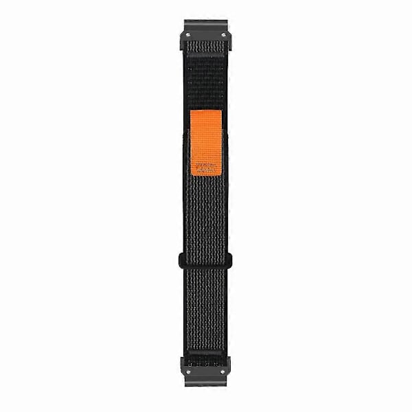 Til Coros Vertix 2 / Garmin Fenix 7X / 6X / 5X 26mm Trail Loop Nylonbånd Blød Urrem - R Black  Black Black