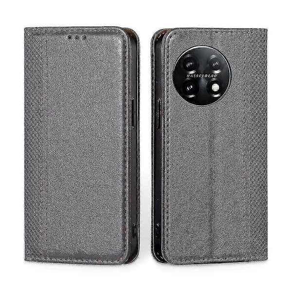 Ruudukkokuvioitu PU-kotelo OnePlus 11:lle Grey
