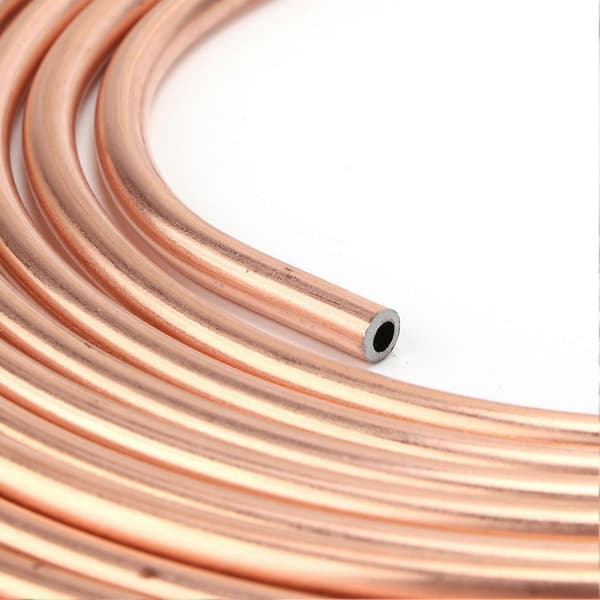 7,62 m Bromsrör Koppar Nickelpläterad 4,76 mm OD Rulle för Hydrauliska Bromsar Bränslesystem (Guld)