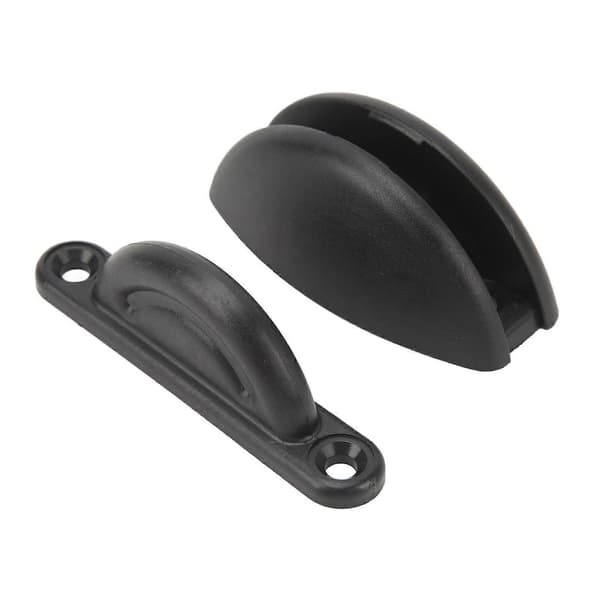 RV Dørholder Kit Bueformet Nylon Dørstopper Fastholdelseskrog til Campingvogn Trailer Autocamper Sort