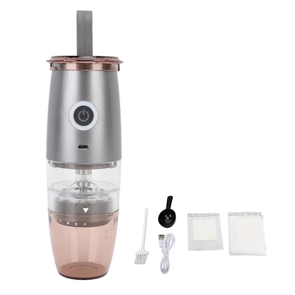 Portabel Elektrisk Burr Kaffekvarn Helautomatisk Liten Elektrisk Kaffekvarn för Kontor Resor Vandring Camping Samling