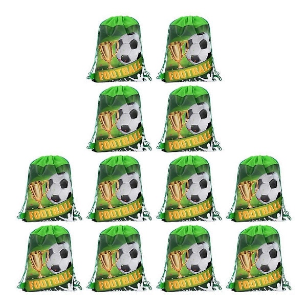 Fodbold Non-Woven Gavepose Fodbold Slik Pakning Snacks Opbevaringsposer Snøre Rygsæk til Børn Sportsfest C