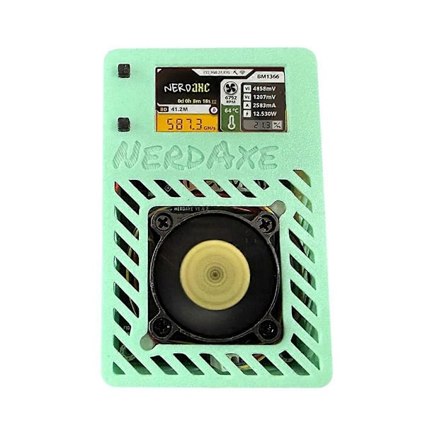 NerdAxe Miner Nerdminer S19XP BM1366 500Gh/S ASIC Bitaxe Bitcoin Micro-Miner Lotteri Mining Miner med Display BR PLUGG A