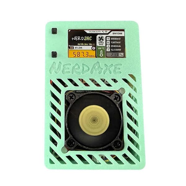 NerdAxe Miner Nerdminer S19XP BM1366 500Gh/S ASIC Bitaxe Bitcoin Micro-Miner Lotteri Mining Miner med Display BR STIK A