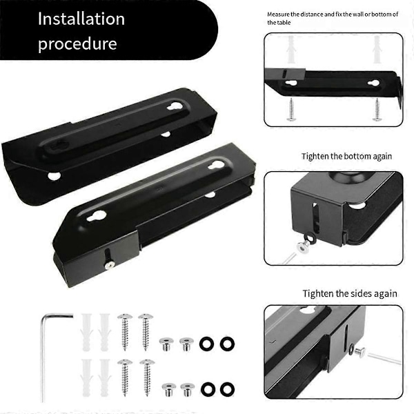 Universell Veggfeste for Laptop Metall Justerbar Laptop Nettbrett Vegghylle for Laptop/Tastatur