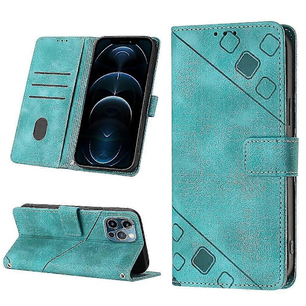 Etui til iPhone 12 Pro Deksel Flip Magnetisk Lær Lommebok Kortholder Kompatibel med iPhone 12 Pro Etui Green