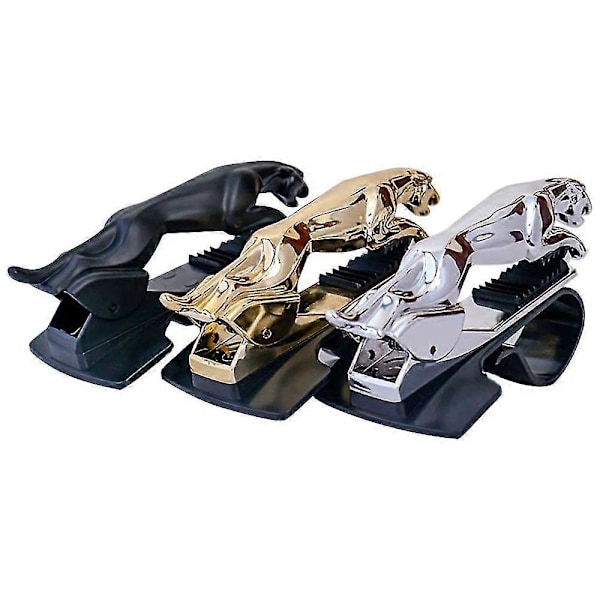 Cool Jaguar Cheetah Hud Biltelefonhållare Leopard Mobiltelefon GPS-stativ 360 Graders Fäste Justerbar Klämhållare Tillbehör Silver