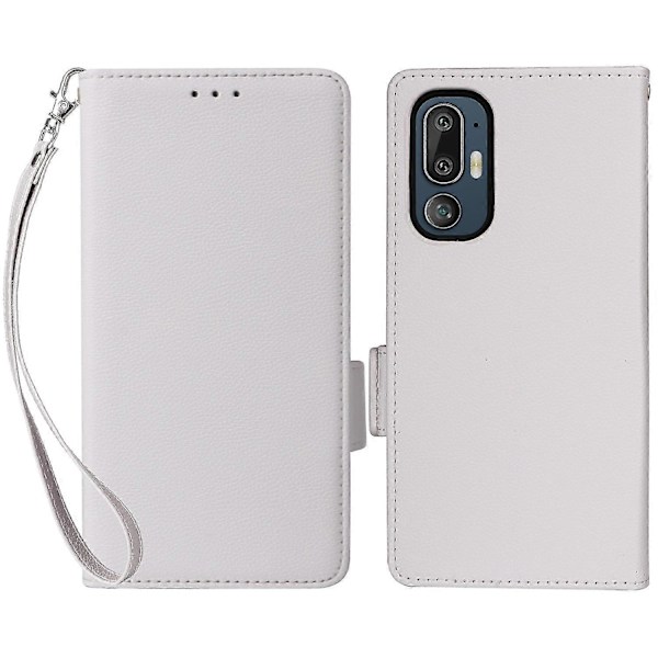 Telefondeksel for HTC U24 Pro 5G Lærdeksler White