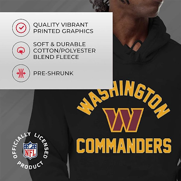 Team Fan Apparel NFL Huvtröja för vuxna - Polyester, ull och bomullsblend - Håll dig varm och representera din teams stil style 2 L