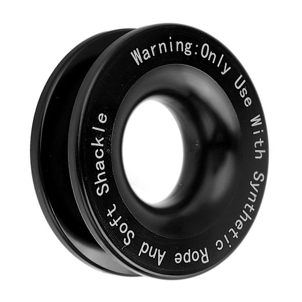 Vinsj Snatch Recovery Ring 41000lbs Bruddstyrke for 7/16in 1/2in Myk Sjakkel med 3/16in 1/4in 3/8in Tau Svart