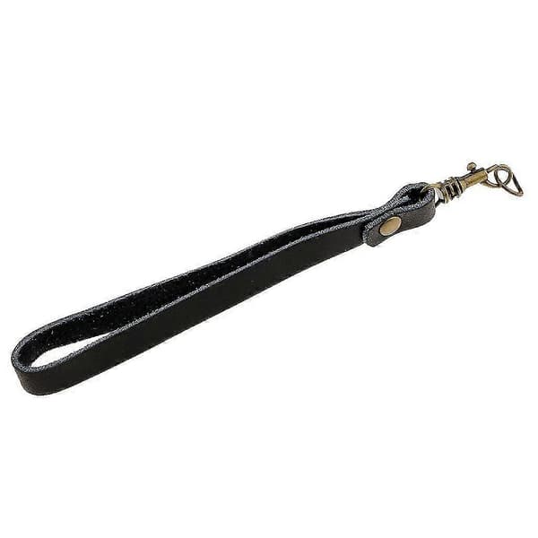 4x erstatning ekte skinn håndleddsrem clutch håndleddsveske rem svart