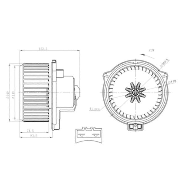 Front A/C Blæsermotor Samling til Sport LR3 LR4 2008-2013 JGC500050 JGC500010