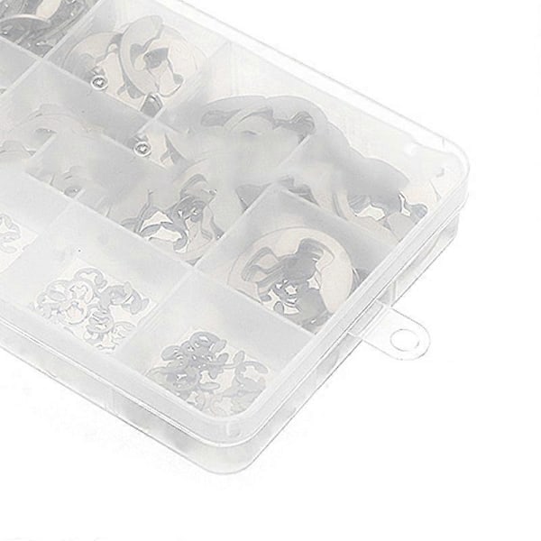 390 st E-clip Låsring 1,5–15 mm Rostfritt Stål Sortimentsset Kit 390 st