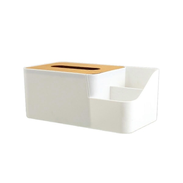 Box Grid Tissue Dispenser Handskfack Plast Pappershanddukshållare Skrivbords Servettfodral Plast Bambu Pappersbox Organizer