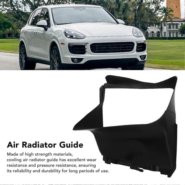 Luftkøler Guide Energibesparende Højeffektiv Køleluft Radiator Guide Udskiftning til Cayenne 958 2011 til 2018 Venstre (95850533535)