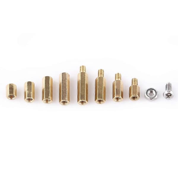 M2 Hex Kolumn Hane Hona Standoff Skruvmuttrar Kit (Set C)