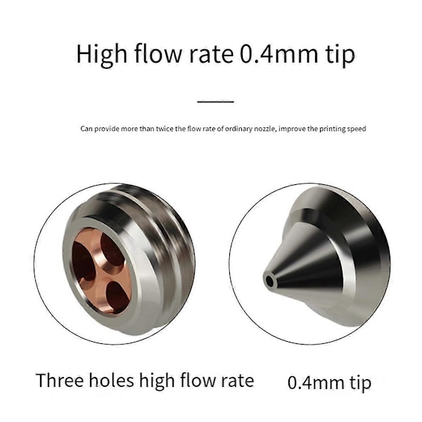 4 st 0,8 mm för 7/5/3V3 SE Munstycke Krom Zirkonium Koppar Munstycke Högt Flöde Högtemperatur CHT Munstycke