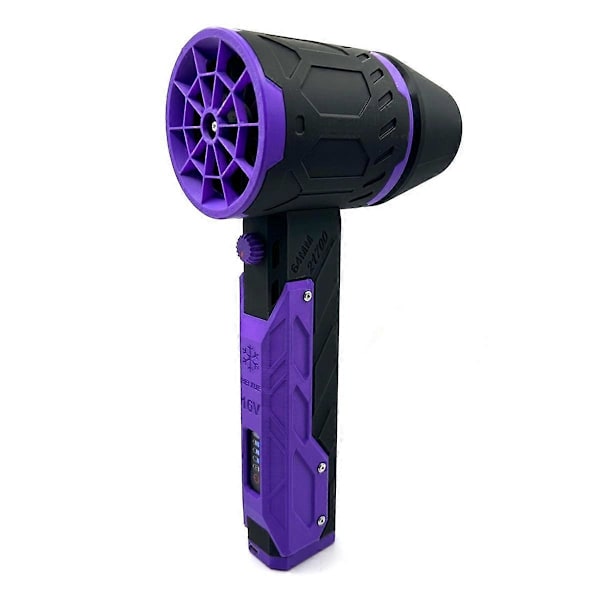 Turbo Jet -puhallin, tehokas autonpuhallin, 64 mm harjaton moottori, 8000 mAh, työntövoima 1000 G, teollinen kanavapuhallin, autonpuhdistin, musta-violetti