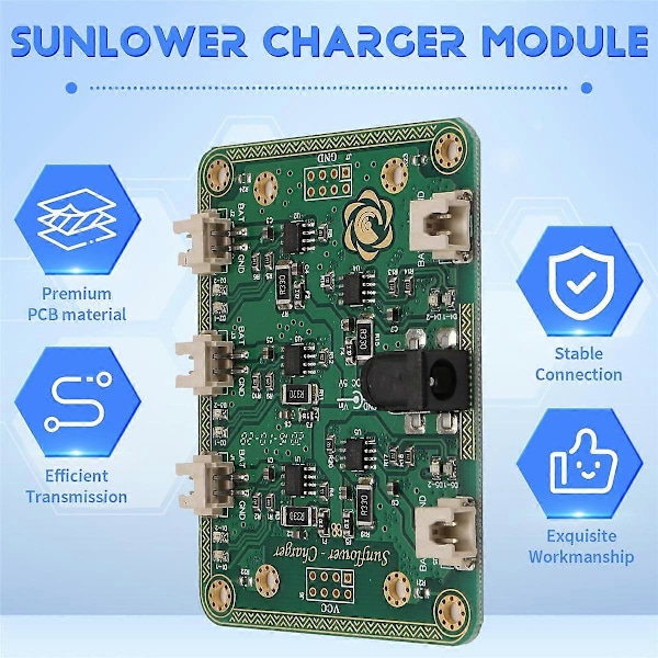 Li-Ion Batteriladermodul SunFlower Flerkanals Bærbar Bruksmodul Modul