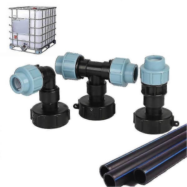 IBC Tank Vandrørsforbindelse Have Plæneslange Adapter Hane Fittingsværktøj A 25mm Tee Adapter