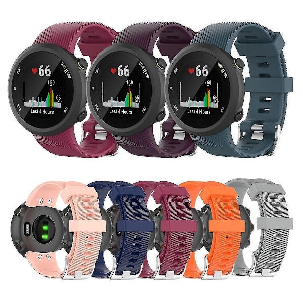 Erstatningsrem for Garmin Forerunner 45 / 45s Smartklokke Silikonklokkeveske for Garmin Forerunner 45 45s Armbånd white strap