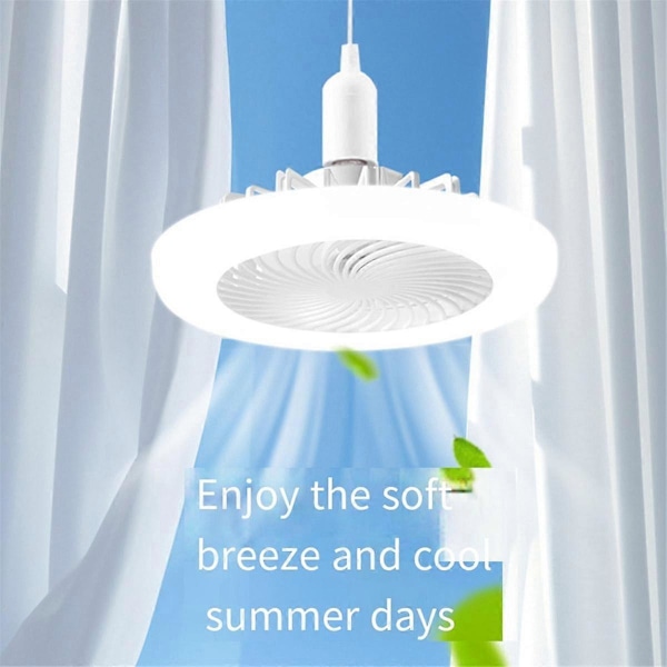 Takfläktar med Lampa och Fjärrkontroll E27 Inbyggda Takfläktar med Lampa för Vuxna Barn Vardagsrum Sovrum B