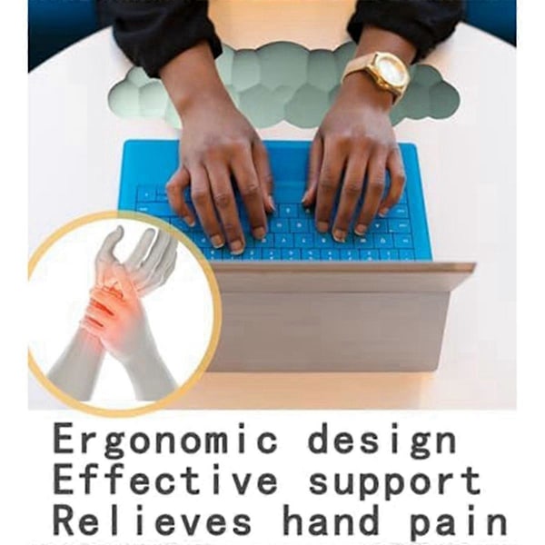 E-Tangentbords handledsstöd, Ergonomisk design Effektiv smärtlindring för handleden Armstöd Skrivbord, Söt molndekoration Present