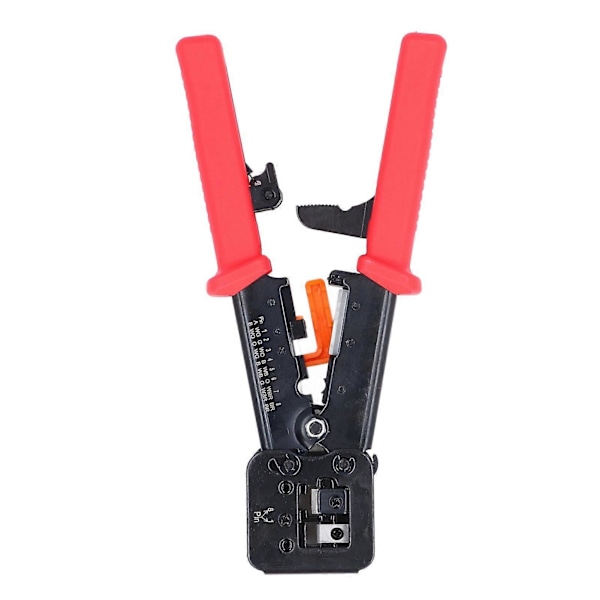 RJ45 Krympverktyg Pass Through CAT6 CAT5E Ethernet Kabel Krympare Stål Elektriska Elektroniska Verktyg Röd
