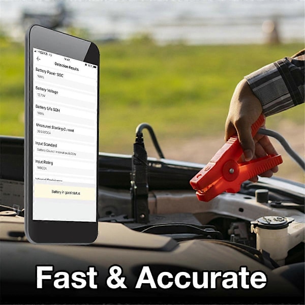 Bil Allmän Bluetooth Version 12V 2000CCA Batteritestare Spänning Batterianalysator Lagringsbatteritestare