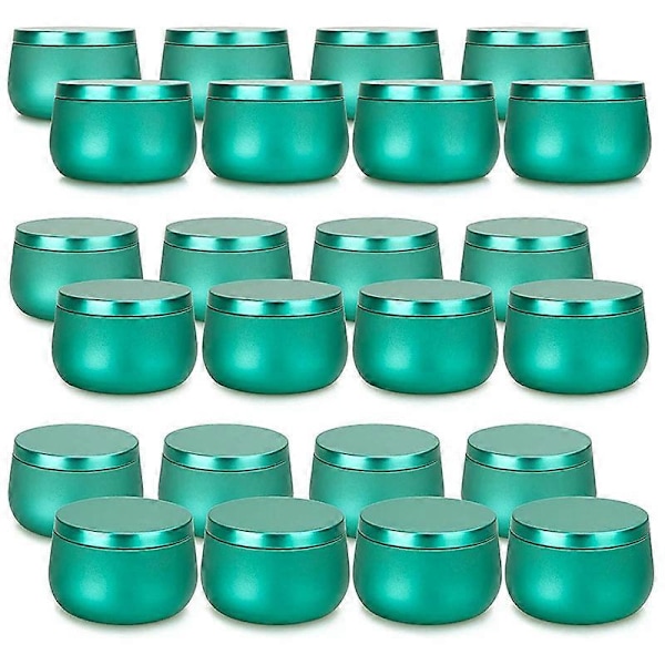 Lysboks 24 stk, 8Oz, 3 farger Lysbeholdere, Lysglass for lyslaging, DIY Lysbokssett, grønn