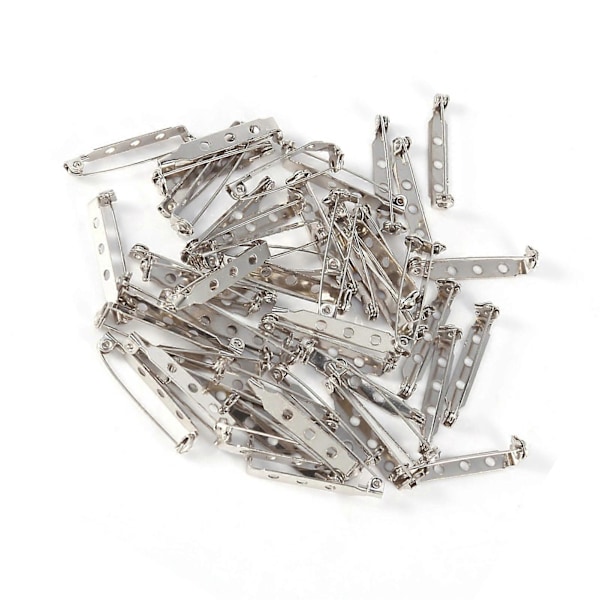 50 st Bar Pins Broschlås Baksida Säkerhetsspärr Rullande DIY Hantverk 32mm