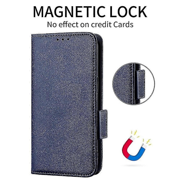 Telefondeksel for HTC U24 Pro 5G Lærdeksler Dark blue