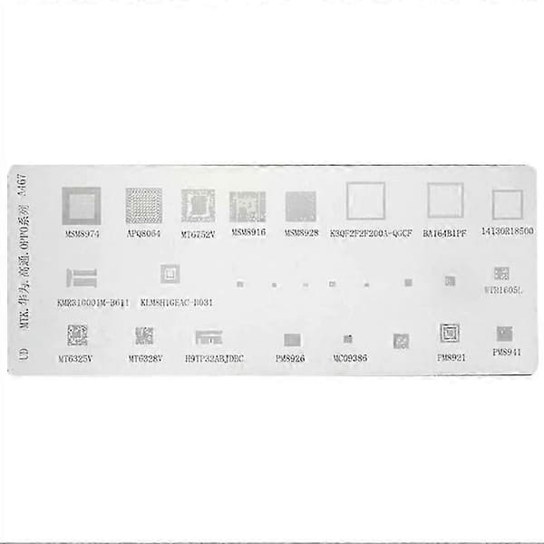 4 STK Universal BGA Stencil til MTK MSM iPad CPU RAM PM Power IC Reball Pin Direkte Varme Skabelon