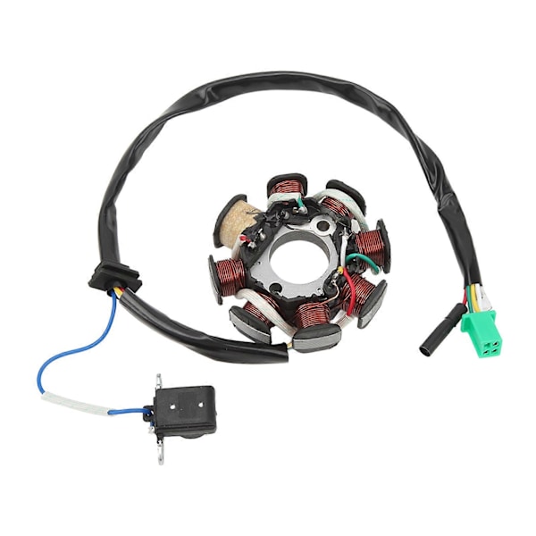 Magneto Stator 8 Spole 5 Trådar Högtemperatur Koppartråd Magneto Svänghjul Avdragare Passar För GY6 50CC 60CC 80CC 139QMB