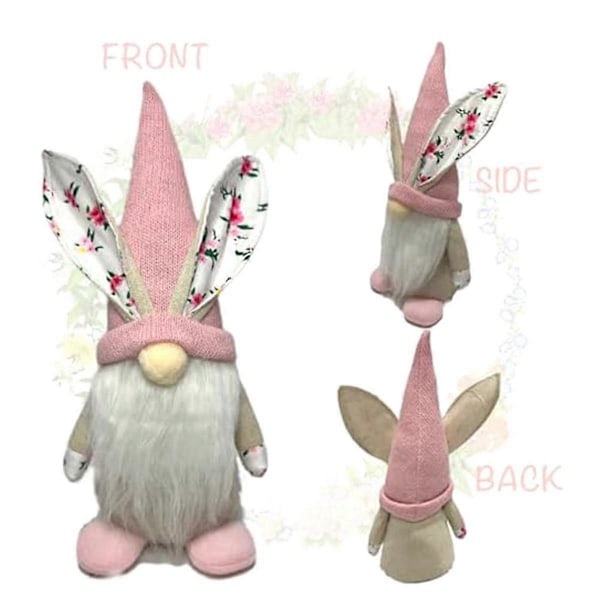 Påskdekorationer, 2 st Påsk Tomtar Dekor, Vår Tomtar Plysch Svensk Tomte Älv Fylld Docka, Påskhare Ornament