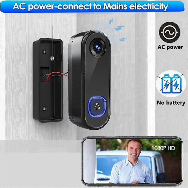 TUYA WiFi Dörrklocka Kamera Trådlös 1080P Utomhus Video Dörrklocka Kamera AC DC Video Dörrtelefon IP65 Hemsäkerhet