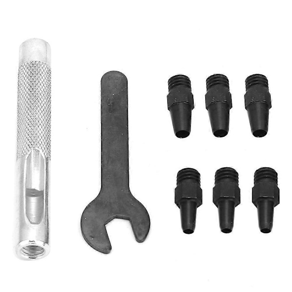 6kpl 2-4,5mm Nahka Ontto Reikämeistisarja Nahka Teräsreikämeisti DIY Nahkatyökalut