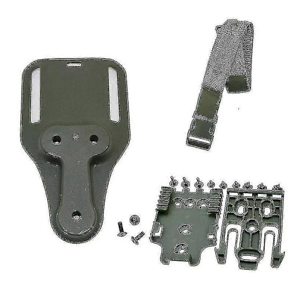 Taktiska Pistolhölster Tillbehör Qls Snabblåssystem Kit Universal Jakt Lågprofil Bältespaddel Benhölster Elastiskt Band Rem E green short set