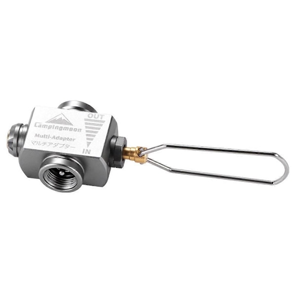 Camping Gas Saver Plus Gasomvandlare Växlare Påfyllning Platt Tank Konverteringsadapter Camping Gasadapter Ventil Silver