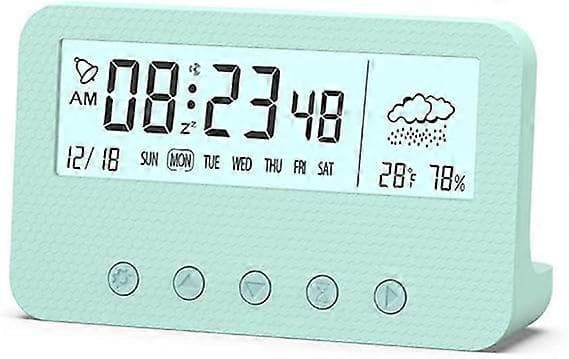 Intelligent Klokke Multifunksjon Lysende Digital Vekkerklokke med