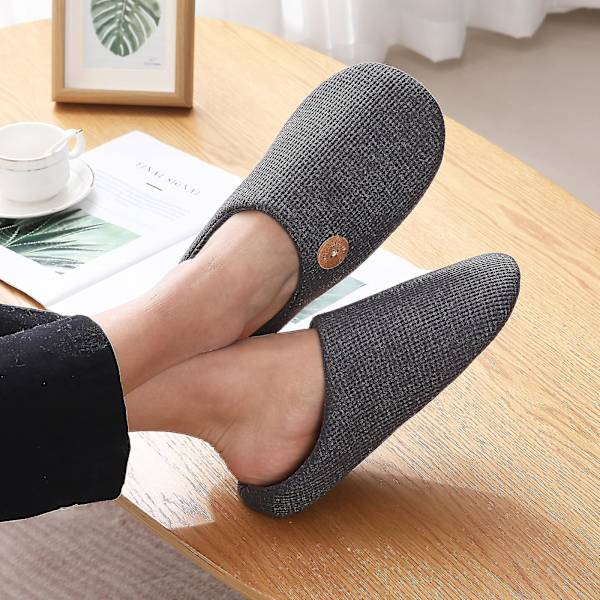 Varma vinterskor i bomull för damer och herrar, platta, mjuka, halkfria fluffiga skor, designade tofflor för par, inomhustofflor, rosa3 44-45 10.4-10.6inch