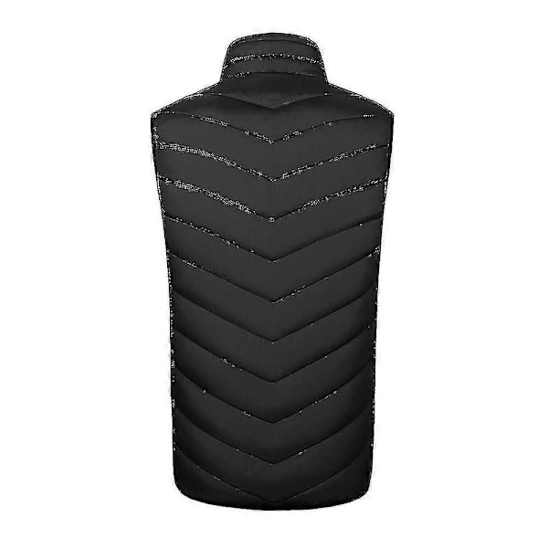 Oppgradert 13 Soner Oppvarmet Vest for Menn USB-Lading Varmefrakke Smart Oppvarming Ermeløse Jakker XL