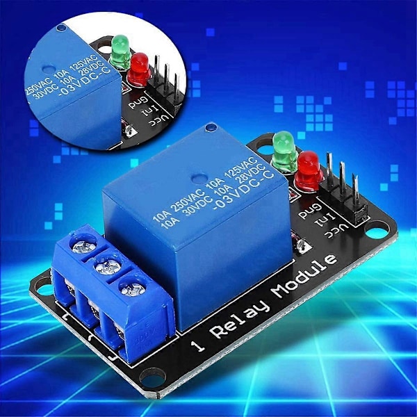 1-veis Relédrivermodul med LED-indikator, Microcontroller-kompatibel PLC MCU Kontrollkortmodul 12V