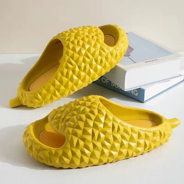 Fashionabla Durian Tofflor För Kvinnor Eva Plattform Mjuka Bekväma Hustomtar Herrtofflor Dam Trendiga Gatusandaler Strandtofflor yellow 38-39