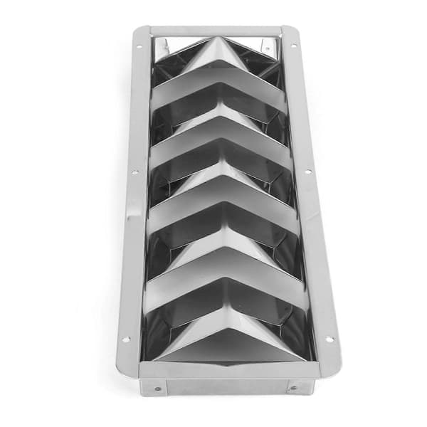 5 Slots Båd Louvre Ventilationsrist Rektangel Rustfrit Stål Holdbar Ventilationsgitter Hardware Beslag