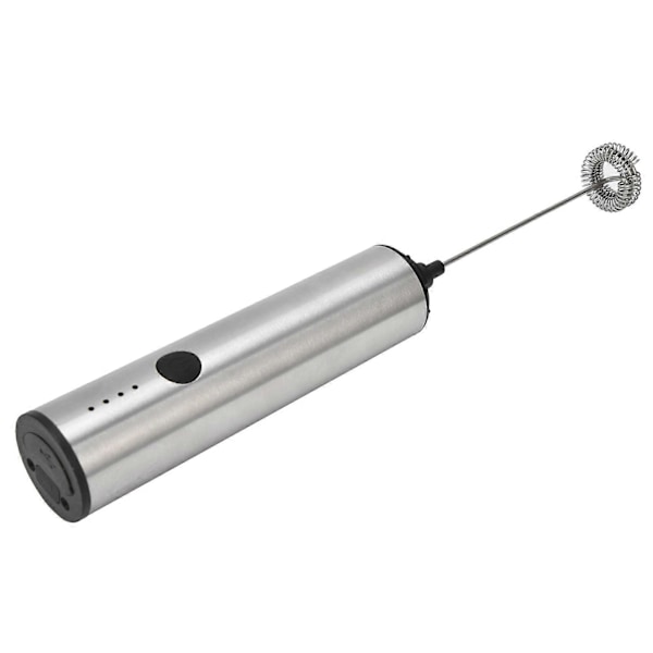 Ruostumattomasta teräksestä valmistettu sähköinen maidonvaahdotin, kädessä pidettävä munavispilä, USB-lataus, mini maitosekoitin