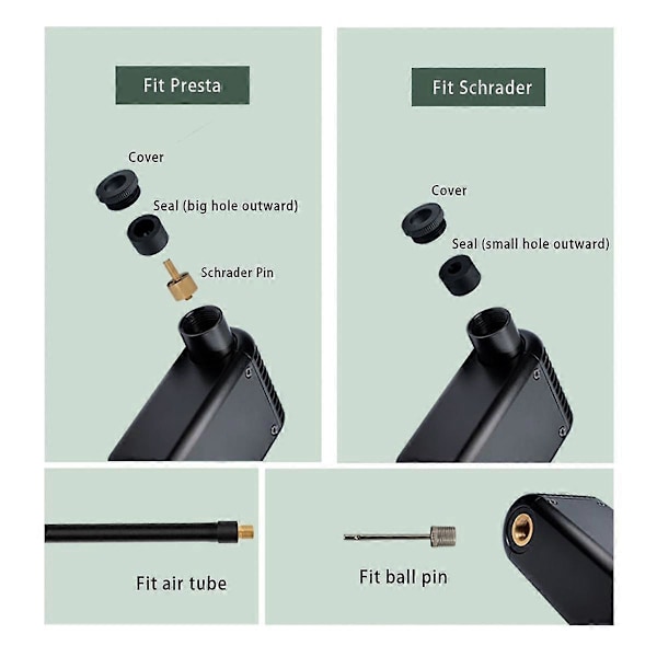 Mini Plus Portabel E-Pump för Cykel Trådlös Luftpump Presta Schrader Ventil Utomhus Cykling Cykeltillbehör